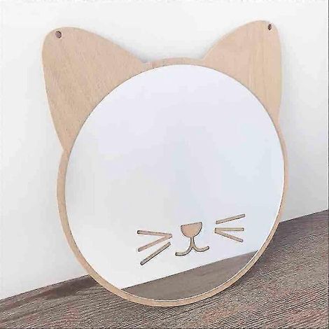Miroir décoratif en bois compatible avec la décoration murale pour enfants, motif dessin animé, compatible avec la maison (1/5)