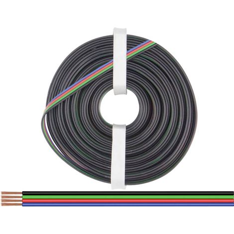 Donau Elektronik 419-010 Cavo per cablaggi 4 x 0.25 mm² Nero, Verde, Rosso, Blu 10 m