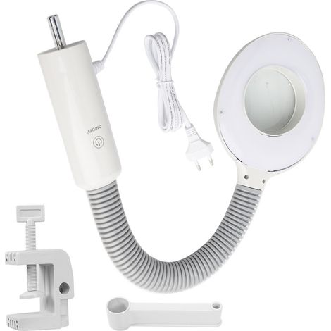 Lampe LED USB portable pour tatouage et ongles, loupe 5X réglable, lumière froide, prise UE 100-240V (1/5)