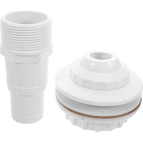 Above Ground Pool Jet Replacement Kit with White Plastic Seals, Water Return Function, Easy Installation, Cleaning Accessories (1/5)