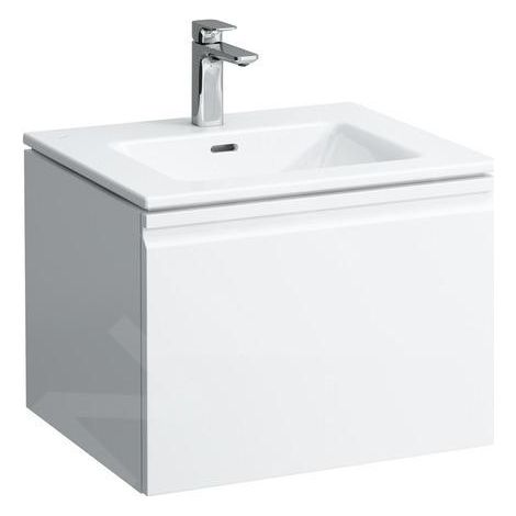 Laufen Pro S - Meuble avec lavabo, 600x500 mm, 1 tiroirs, blanc mat H8609614631041 (1/3)