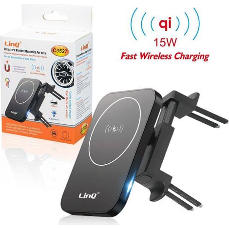 Trade Shop - CARICABATTERIA WIRELESS AUTO QI 15W SMARTPHONE IN ARIA MERCEDS BENZ LUCE C3527 -