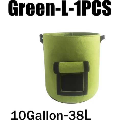 (Vert-L-1PC) 3 Styles Sacs de culture en feutre, tissu non tissé, pour pots de pommes de terre, serres et autres légumes, outils de culture verticale hydratants (1/4)