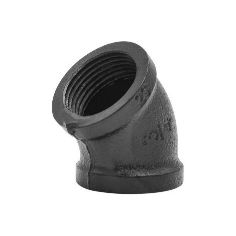 45°-Winkelstück, MyTube, 25 mm Durchmesser, matt schwarz SANS MARQUE
