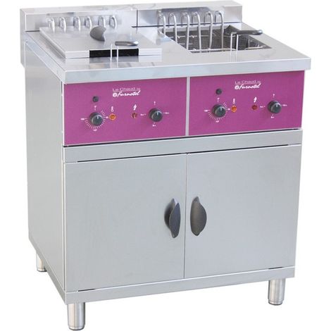 Friteuse électrique sur coffre - 2 x 25 litres - 2x 6000 /12000 /18000 W - Furnotel