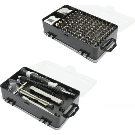 Set di cacciaviti di precisione, punte torx, croce, esagonali per elettronica 120 pezzi (1/5)
