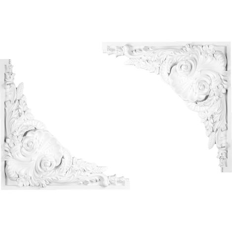 1 Set Ornamente - Stuck aus PU, stoßfest & hart - Dekoration Grand Decor - große Auswahl: W865x2 (1/2)