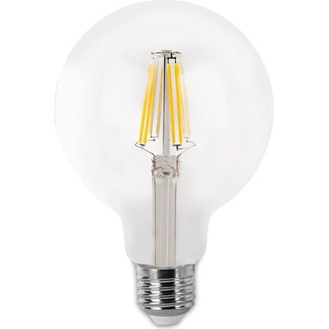 Lampadina LED a filamento E27 G80 (8W 4000K 1055lm) IP20 Ø8x11,8cm trasparente (1/2)