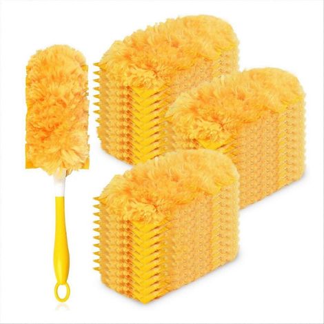 Lot de 30 pièces 360 plumeaux recharges pour plumeaux, orange jaune (1/5)