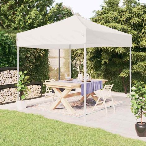 Tente de réception pliable Tonnelle de Jardin - Rapide à Installer Blanc 3x3 m BV799824 - BonneVie (1/5)