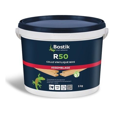 Bostik – Colle vinylique D2 pour bois dur – Prise rapide – Seau de 5kg – Assemblage bois – Pour chantiers humides (1/5)