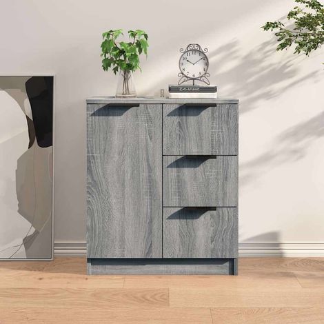 Buffet - Armoire de rangement Enfilade Sonoma gris 60x30x70 cm Bois d'ingénierie BV803282 - BonneVie (1/5)