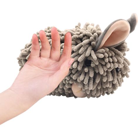 Serviettes en Chenille Animaux Déco Amusante Boule Douce Et Pelucheuse Serviette Lapin Boule Pelucheuse Mignonne Pour Cuisine, Salon, Toilettes, Chambre, Coiffeuse, Dortoir, Camping-Car (1/5)