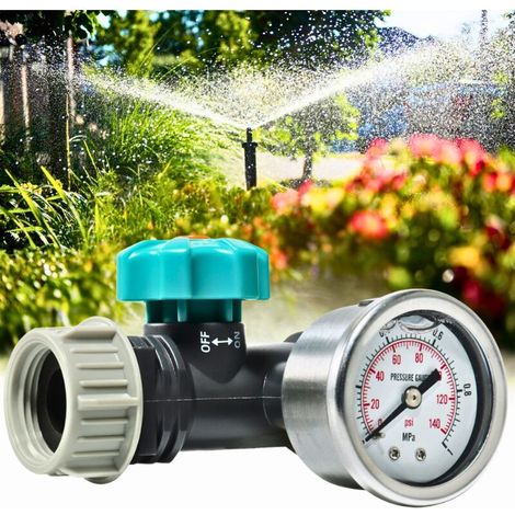 Wasserdruckminderer, Gartenbewässerungssteuerung mit Manometer, Druckminderungsventil für den Garten