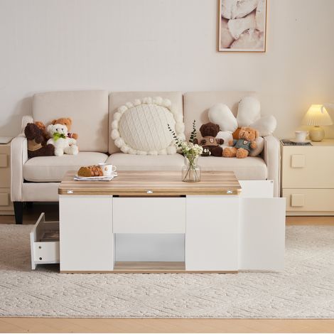Tavolo salotto alzabile con contenitore 100x51x47 cm OKMYHOME (1/5)