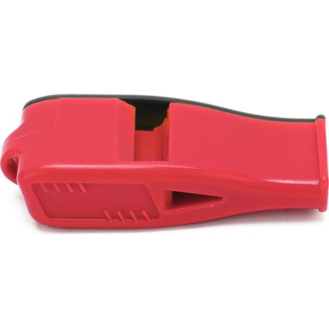 Sifflet d'arbitre professionnel en ABS pour basket, football, volley-ball, design rouge et noir (1/5)