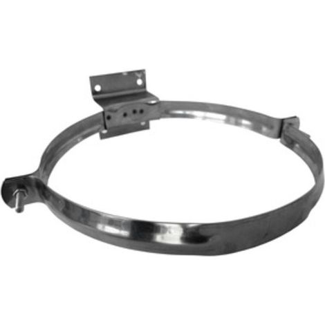 COLLARE INOX C/STAFFA P/TUBO STUFA 25CM ECO