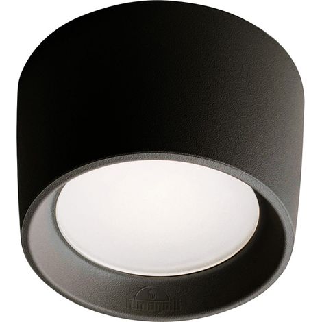 Faretto livia 1xgx53 3w con pulsante cct (3 colori) ip55 h.10xp.16cm resina nera
