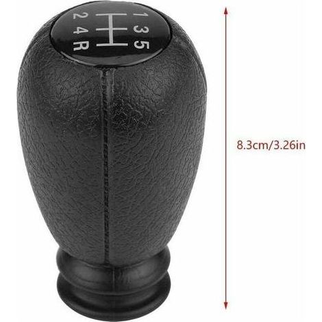KZQ – Pommeau de levier de vitesse 5 vitesses – Compatible Citroën 207, Saxo, Xsara, Xantia, C2 – Plastique ABS noir – Design ergonomique (1/5)