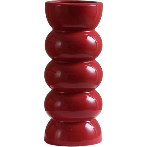Vase Ceramique Petite Burgundy Piece Unique pour Hydroponie pour Fleurs a Grande Valeur (1/5)