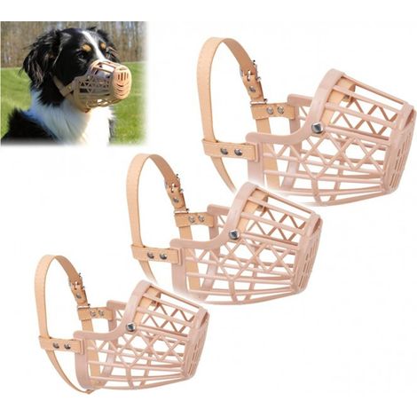 TrAdE Shop Traesio - Museruola A Cestello In Plastica Per Cani Di Piccola Media Grande Taglia Sicura -    XL (1/5)