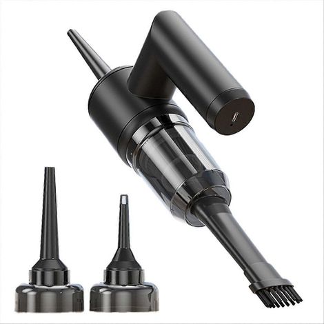 4-in-1 Akku-Autostaubsauger, Schnellladefunktion, starke Saugkraft, Gebläse, schwarzer Haushaltsstaubsauger (1/5)