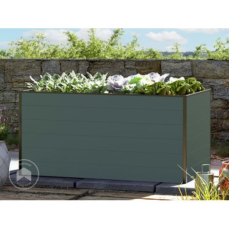 GFP Huerto urbano Jardinera Aluminio Christina - 150x77x77 cm - antracita (1/3)