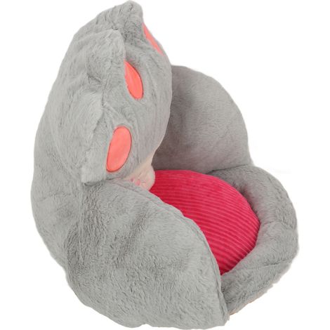 Coussin mignon en forme de patte de chat, demi-coussin pour chaise de bureau, coussin de sol pour chambre, salon, café, dortoir, gris, taille S (1/5)