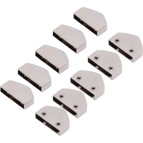 10 tirettes de fermeture éclair, finition brillante, pratiques et fonctionnelles, décoration raffinée, accessoires de bagagerie (blanc)