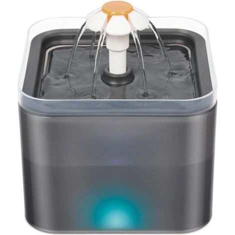 Fontaine à eau pour chat et chien, distributeur d'eau silencieux pour chat avec filtre remplaçable, gris (1/4)