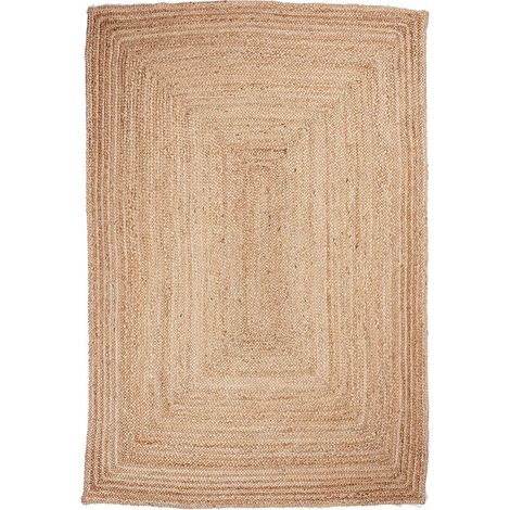 Tapis en jute fait à la main 60x110 sable motif uni NATURE
