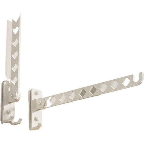 Étendoir à linge mural - Tour de séchage - Étendoir suspendu - Étendoir pliable - Pliable multi-angles - Acier inoxydable - Installation sans perçage - Démontable - Convient pour balcon, intérieur, fe