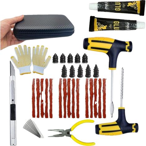 Kit de reparación de neumáticos, herramientas en T, compatibilidad universal, C (1/2)