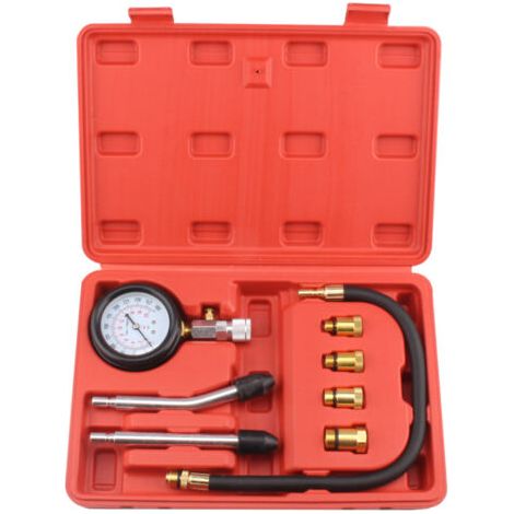 RHG Kit de testeur de Compression de moteur à essence, cylindre de gaz, jauge de compresseur, ensemble d'outils de test pour la réparation de motos automobiles (1/5)