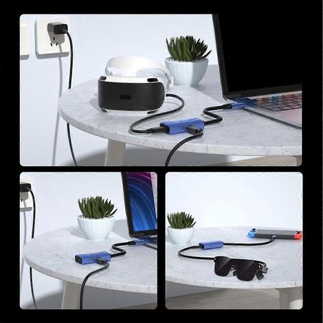 Solution d'alimentation portable pour lunettes AR, adaptateur secteur USB-C vers USB-C. (1/4)