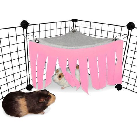 Hamac coloré pour petits animaux (hamster, lapin, cochon d’Inde), cachette nid douillet (1/4)