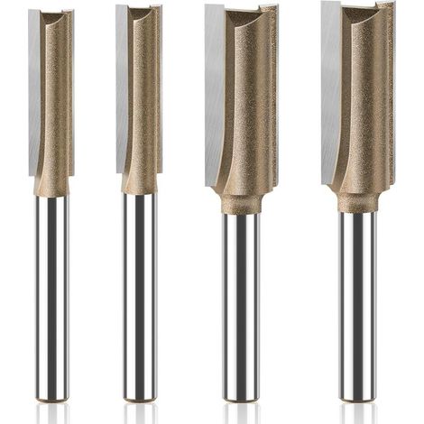 Fraise defonceuse 1/4mm,fraise affleureuse,fraise pour,défonceuse,fraises pour défonceuses,Adapté aux Menuisiers, Bricoleurs et Amateurs de Travail du Bois.4 piezas… (1/5)