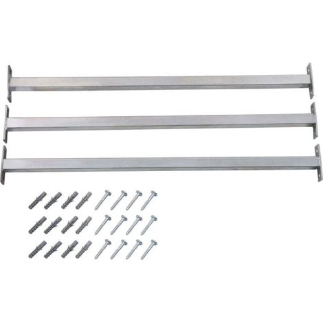 Barres de sécurité réglables pour fenêtres (lot de 3), protection métallique, barrière intérieure, barre de sécurité extensible pour fenêtres, 71 à 120 cm (1/4)