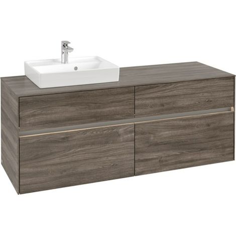 V&B Waschtischunterschrank Collaro 140x54,8x50cm, WT l, LED 10W, st. Oa (1/3)