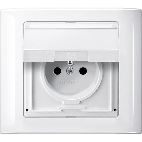 Plaque de finition standard Aquadesign - 1 poste - blanc - Schneider Electric - MTN400119 (1/4)