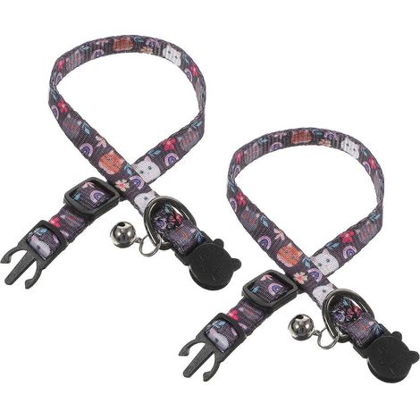 Collar de seguridad ajustable para gatitos con cascabel, 4 unidades. (1/5)