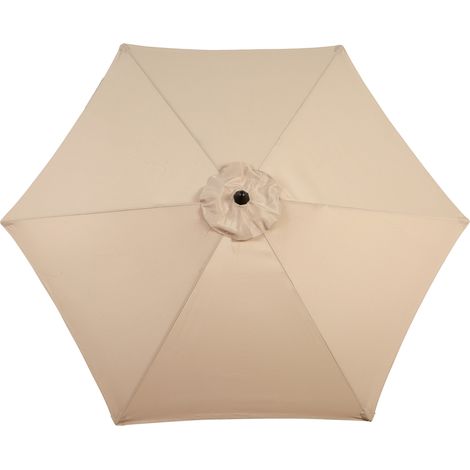 Parasol double face de 9 pieds extérieur rectangulaire grand avec manivelle (kaki) (sans base) (1/5)