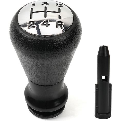 CCYKXA 5 Speed Manual Gear Shift Knob For Peugeot 106 107 207 301 307 308 407 408 508 3008 1007 / For CITROEN C2 C3 C4 Picasso - Black & Silver (1/4)