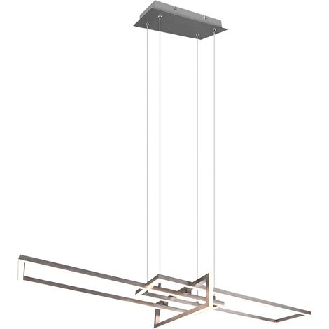 Lampe a suspension led salinas 110cm gris metallise - 320310307 (1/5)
