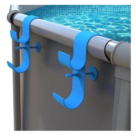 2pcs Clôture de piscine Hamens de natation Hangle d'outil de mur de murs multifonctionnels pour les balais de brosses de tuyaux Brooms (1/5)