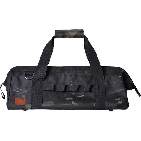 Sac de rangement pour piquets de tente, imperméable, en polyester Oxford, avec fermeture éclair et poignées, idéal pour le matériel de sport.