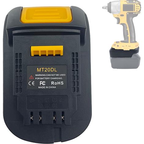 Adattatore MT20DL per batteria Makita da 18 V, sostituzione per batteria Dewalt da 20 V, per utensile a batteria al litio Dewalt da 18 V, per adattatore convertitore BL1820, BL1850, BL1860 (1/5)