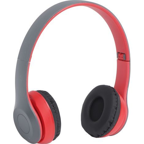 Casque Bluetooth P47 BT à réduction de bruit, pliable et sans fil, idéal pour le sport et la musique (femme/homme, rouge). (1/5)