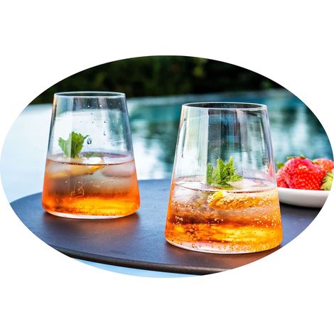 Lot de 2 verres à whisky « Whiterocks 50 XL » pour whisky, whisky sur les rochers, boissons, taille XL, forme pyramidale, verre en cristal sans plomb, série Bar (1/5)