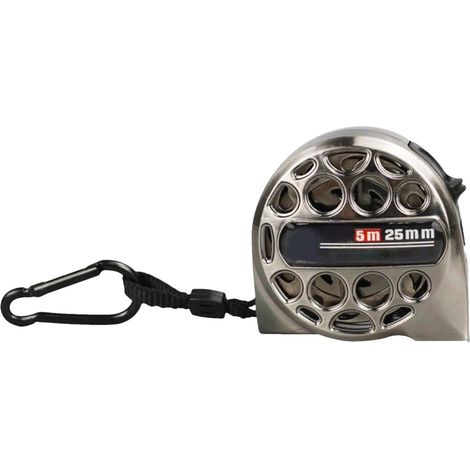 Mètres À Ruban Ruban À Mesurer Étanche en Acier Inoxydable,5m X 25mm Rétraction Et Auto-Blocage, Ruban À Mesurer Professionnel Haute Visibilité pour Géomètres, Ingénieurs Et Électriciens (1/5)